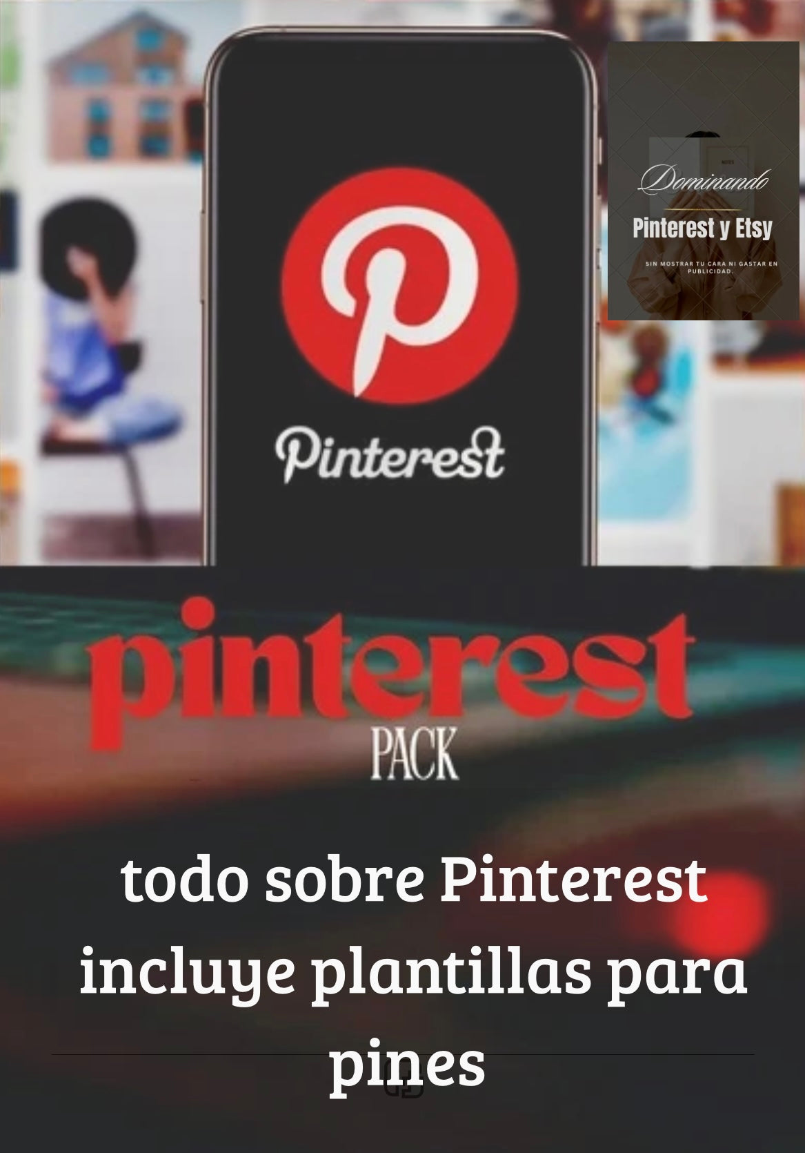 Pinterest Pack y Etsy, incluye plantillas para pines de Pinterest.